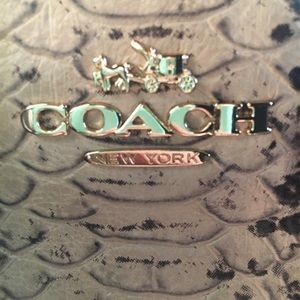 C0ACH snake leather purse